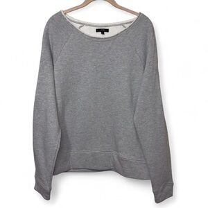 Joe’s Jeans Crewneck Sweatshirt With Zipper Detail On Shoulders Grey Size Small